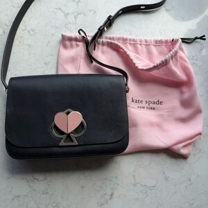 Kate Spade Nicola Twistlock Medium Black Shoulder Bag